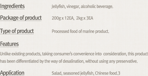 Desalted jellyfish